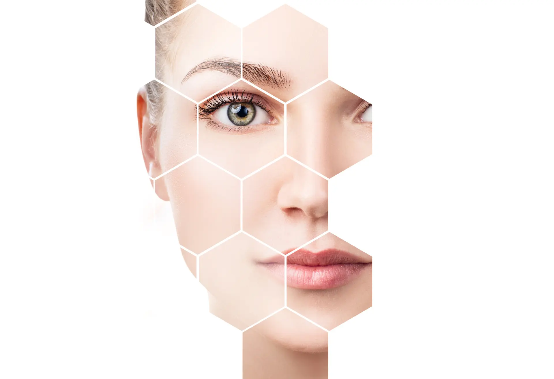 Woman looking in a mirror