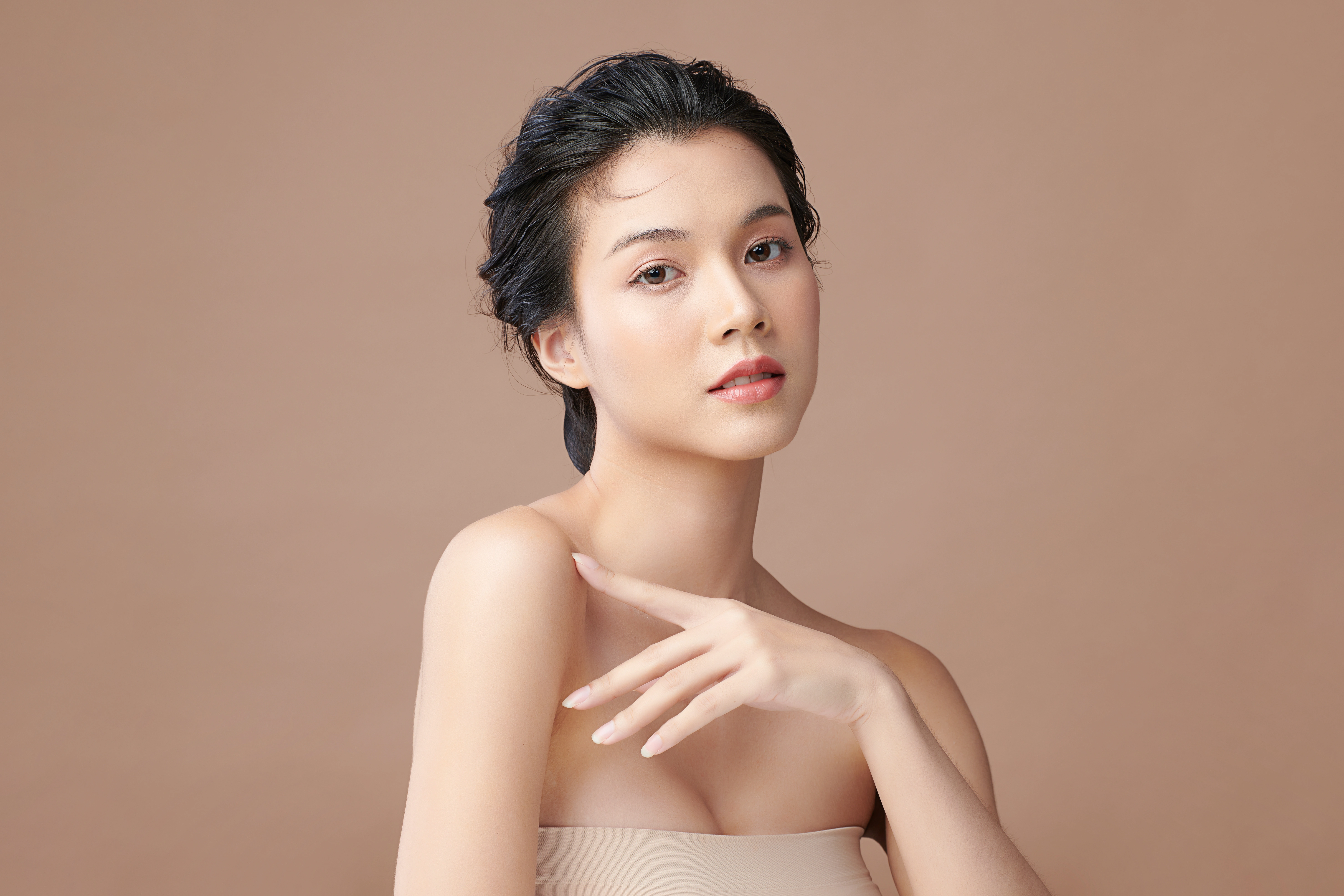 Woman in a white top