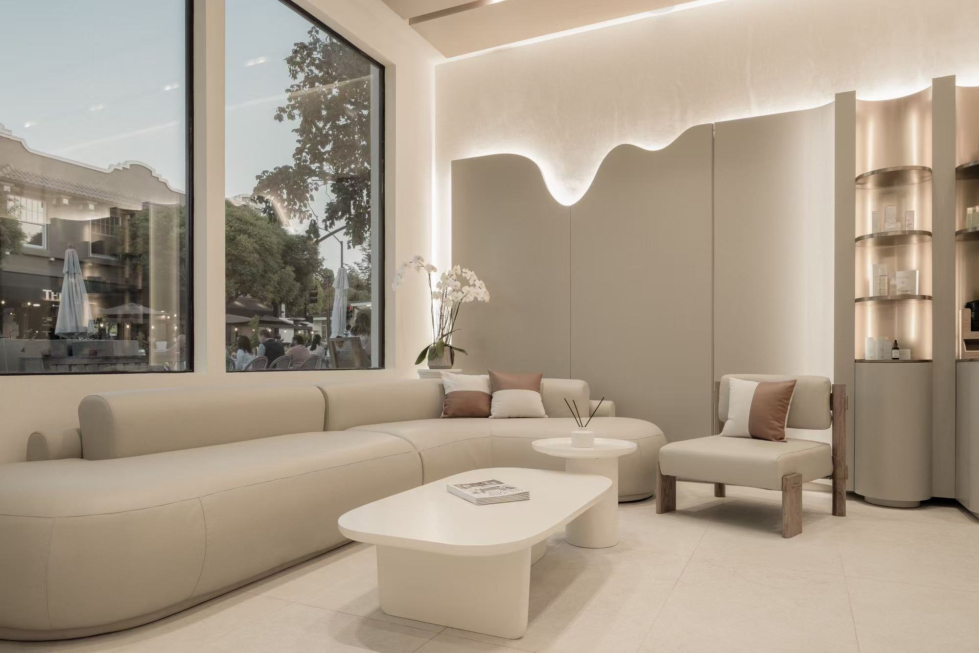 The reception area at V Line Los Altos